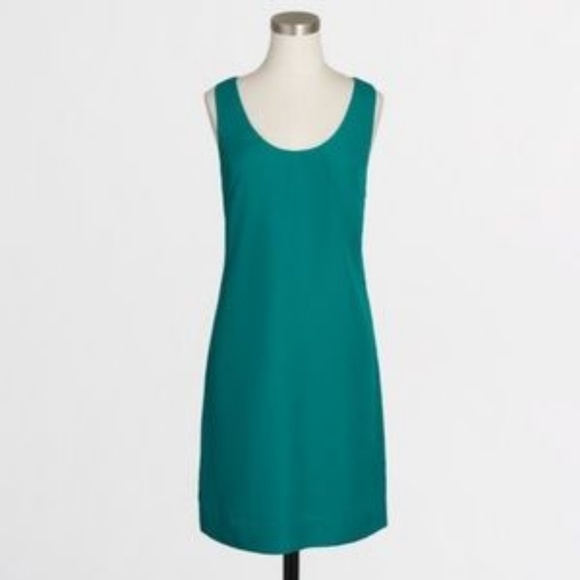green emerald velvet dress J. Crew Green Silk Cocktail Dress Size 6